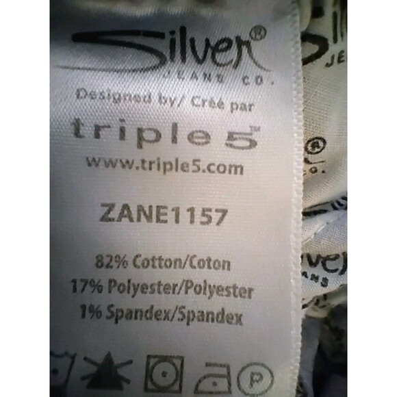 Silver Jeans Boys Size 8 Triple-5 Zane‎ Straight Whiskered Denim Pants - Picture 6 of 7